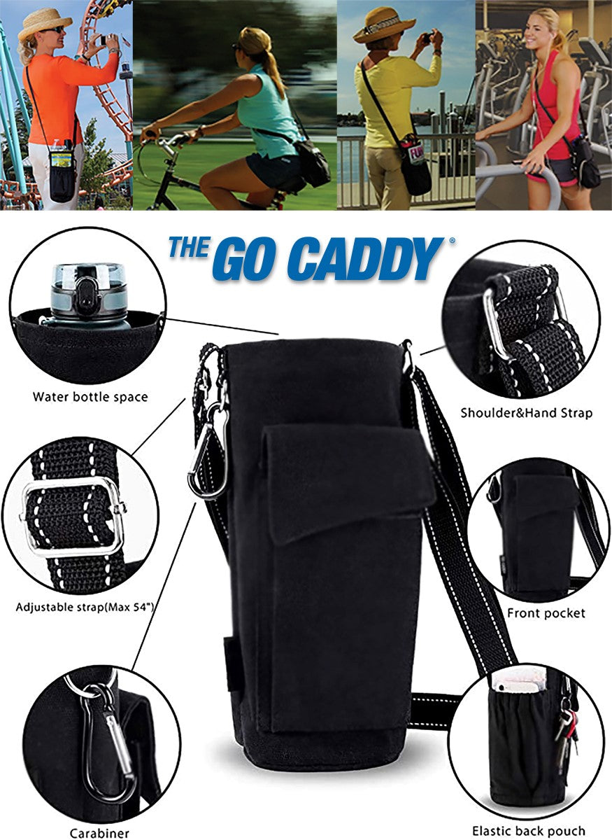 crossbody travel bag with water bottle holder nicgids The Go Caddy Water Bottle Holder - Fits Bottles up to 1.5 Liter