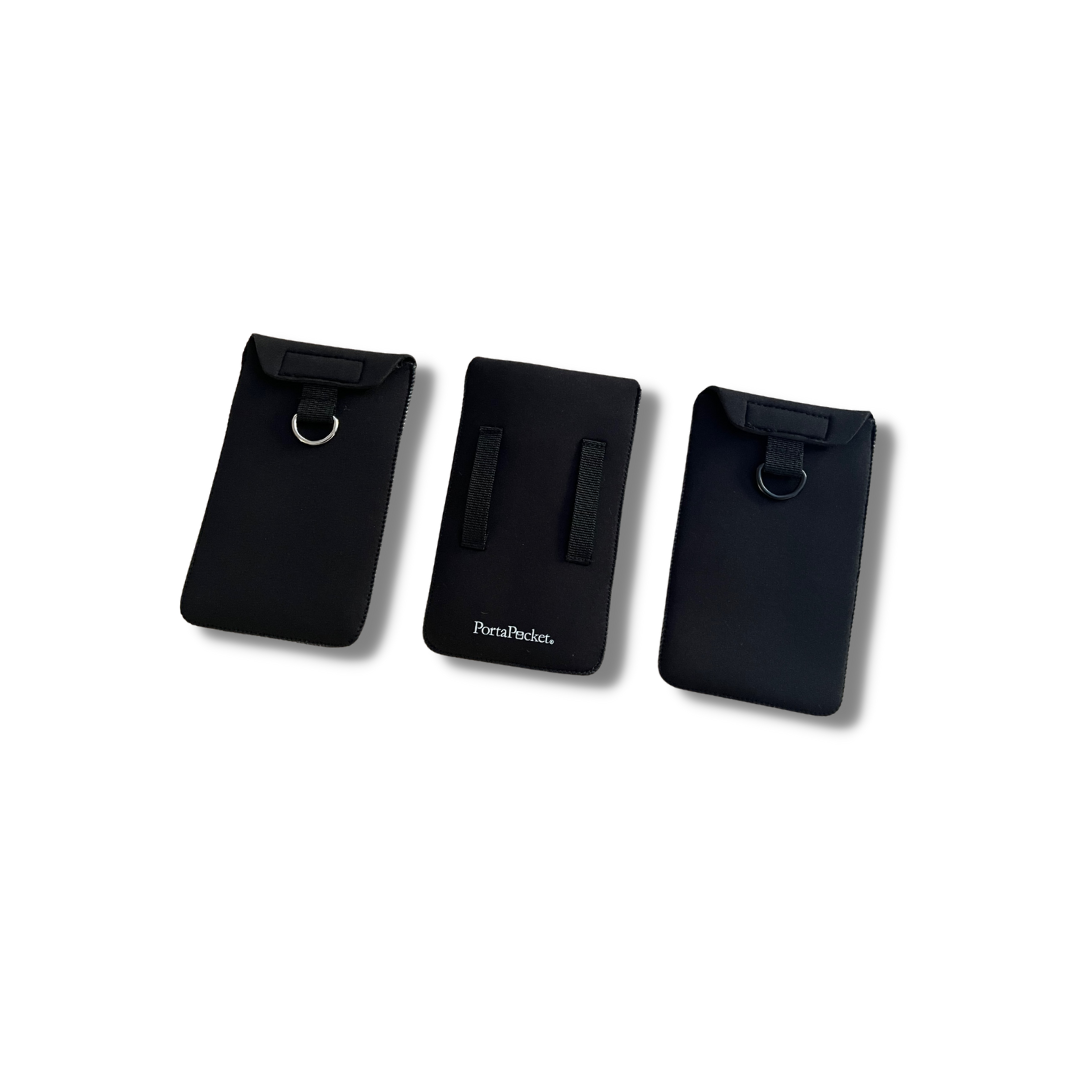 PortaPocket Belt & Pocket Kit with D-ring (for waist/hip/thigh) ~ fits cellphones, passports & more