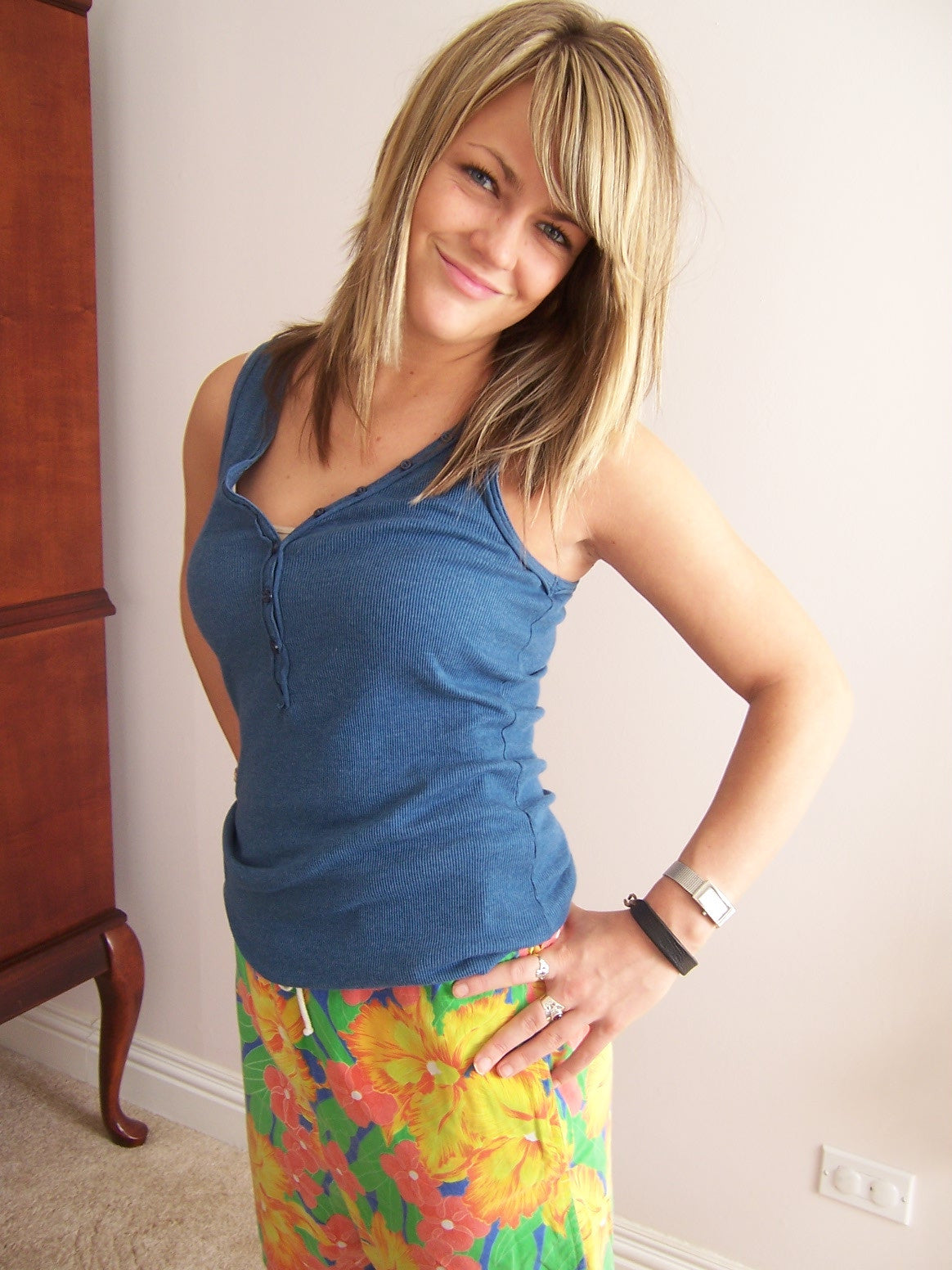 secret passport holder hidden underneath college girl's outfit