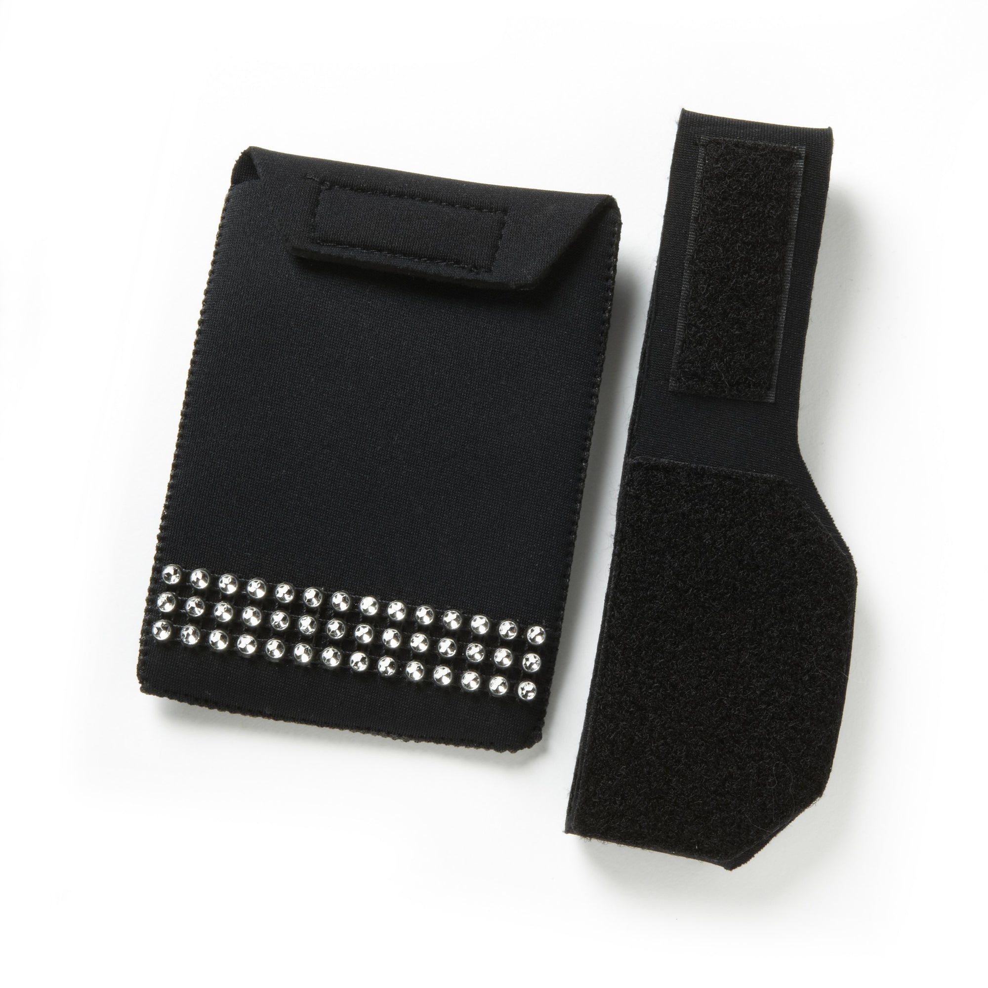 3 row sparkles patterned wearable black pocket with 18" band